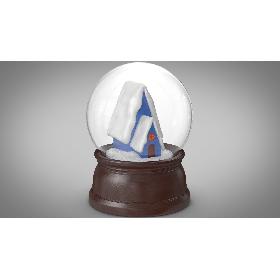 Snow Globe with House 3D model